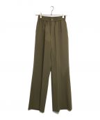 HYKEハイク）の古着「STRETCH WIDE LEG PANTS　13260」｜オリーブ