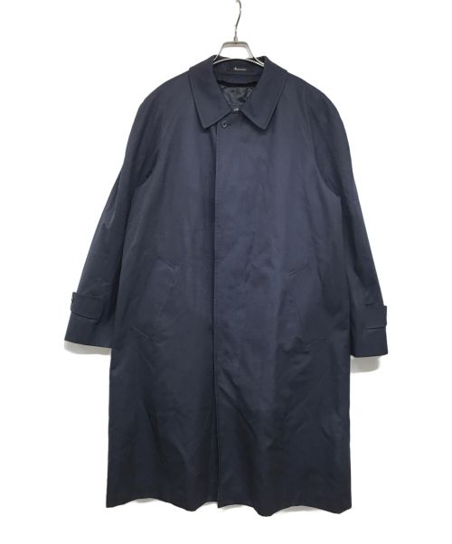 Aquascutum（アクアスキュータム）Aquascutum (アクアスキュータム) ライナー付ステンカラコート　6252002-39　シルク混 ネイビー サイズ:Mの古着・服飾アイテム