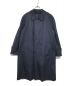 Aquascutum（アクアスキュータム）の古着「ライナー付ステンカラコート　6252002-39　シルク混」｜ネイビー