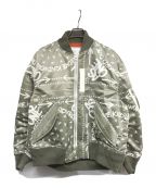 sacai×eric hazeサカイ×エリックヘイズ）の古着「Bandana Print Blouson/バンダナプリントブルゾン　23-02963M」｜グレー