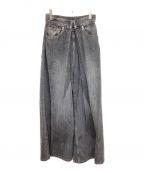 JOHN LAWRENCE SULLIVANジョン ローレンス サリバン）の古着「Womens washed denim wide pants　JLSW-02-S」｜グレー