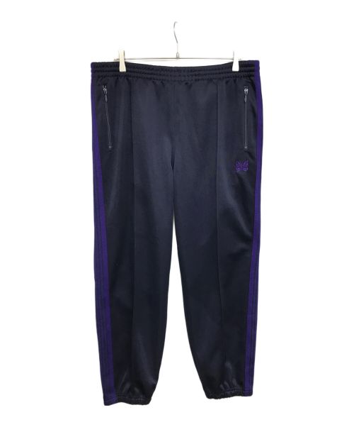 Needles（ニードルズ）Needles (ニードルズ) Zipped Track Pant - Poly Smooth NS249 ジップトラックパンツ ブラック×パープル サイズ:XLの古着・服飾アイテム