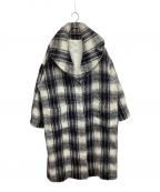 HER LIP TOハーリップトゥ）の古着「Plaid Wool and Mohair-blend Coat HLT2007015」｜グレー