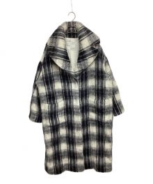 HER LIP TO（ハーリップトゥ）の古着「Plaid Wool and Mohair-blend Coat HLT2007015」｜グレー