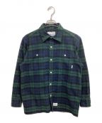 WTAPSダブルタップス）の古着「19AW UNION LS SHIRT 192TQDT-SHM01 ユニオンL/Sシャツ」｜グリーン