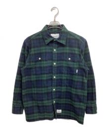 WTAPS（ダブルタップス）の古着「19AW UNION LS SHIRT 192TQDT-SHM01 ユニオンL/Sシャツ」｜グリーン