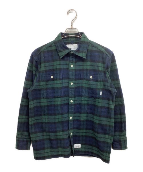 WTAPS（ダブルタップス）WTAPS (ダブルタップス) 19AW UNION LS SHIRT 192TQDT-SHM01 ユニオンL/Sシャツ グリーン サイズ:1の古着・服飾アイテム