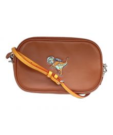 COACH（コーチ）の古着「ショルダーバッグ　Crossbody Clutch With Embossed Space Rexy　19784」｜ブラウン