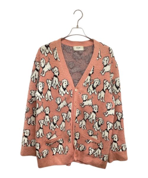 CELINE（セリーヌ）CELINE (セリーヌ) Artist Jacquard Cardigan 2A94W531Q アーティストジャガードカーディガンブラッシュド ピンク サイズ:XLの古着・服飾アイテム