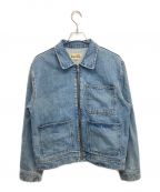 stussyステューシー）の古着「Denim Zip Work Jacket 115682 デニムジップワークジャケット」｜インディゴ