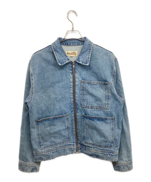 stussy（ステューシー）stussy (ステューシー) Denim Zip Work Jacket 115682 デニムジップワークジャケット インディゴ サイズ:Mの古着・服飾アイテム