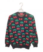 SUPREMEシュプリーム）の古着「14AW Cherries Sweater チェリーズセーター」｜ブラック