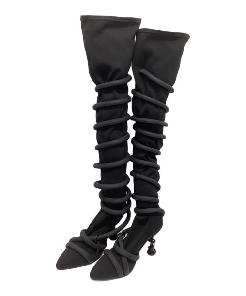 YELLO（イエロー）YELLO (イエロー) SPIRAL LONG BOOTS スパイラルロングブーツ YE-24A1-LB34 ブラック サイズ:Lの古着・服飾アイテム