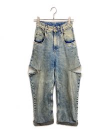 MARTIN MARGIELA（マルタン・マルジェラ）の古着「スラッシュディテールデニムパンツ S51LA0051 S30513 Slash Jeans」｜インディゴ