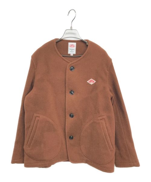 DANTON（ダントン）DANTON (ダントン) モッサーノーカラージャケット　JD-8990 WOM ブラウン サイズ:42の古着・服飾アイテム