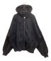 undermycar（アンダーマイカー）の古着「OVERSIZED DAMAGE-WASHED HOOD ZIP-UP 22FWUMCOTSP2 」｜ブラック