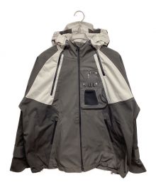 UNDERMYCAR（アンダーマイカー）の古着「MULTI ZIP TURTLE SHELL PARKA 22FWUMCKMDW2」｜グレー