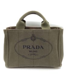 PRADA（プラダ）の古着「カナパ2WAYトートバッグ B2439G 工場番号14/L」｜カーキ