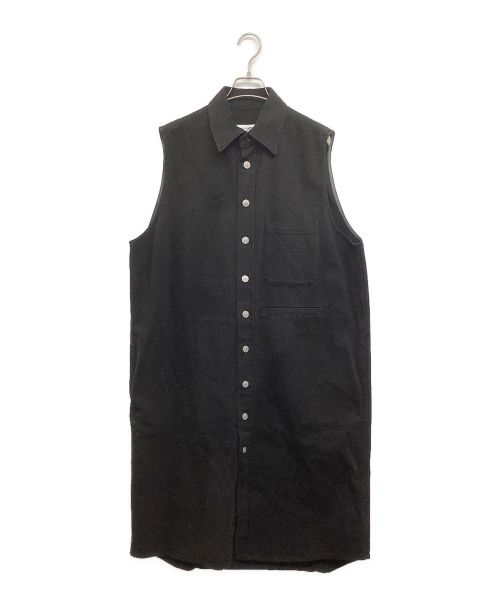 MM6 Maison Margiela（エムエムシックス メゾンマルジェラ）MM6 Maison Margiela (エムエムシックス メゾンマルジェラ) Black Sleeveless Button-Up Dress　24SS　S62DG0016 S30653 ブラック サイズ:42の古着・服飾アイテム