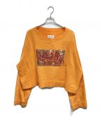 Maison Margielaメゾンマルジェラ）の古着「Garment Dyed Short Sweat S30GU0070 18AW Martin Margiela マルタンマルジェラ ショート丈スウェット」｜オレンジ