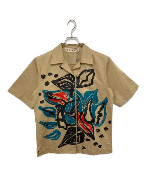 MARNI（マルニ）MARNI (マルニ) jungle ペイントワークシャツ ベージュ サイズ:38の古着・服飾アイテム