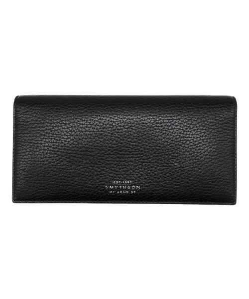 SMYTHSON（スマイソン）SMYTHSON (スマイソン) 長財布 札入れ ブラックの古着・服飾アイテム