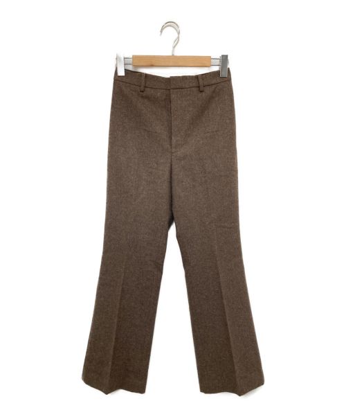 AURALEE（オーラリー）AURALEE (オーラリー) SUPER MILLED SHETLAND WOOL SLACKS ブラウン サイズ:1の古着・服飾アイテム