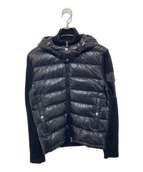 MONCLER（モンクレール）MONCLER (モンクレール) ニット切替ダウンジャケット ブラック サイズ:Mの古着・服飾アイテム