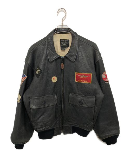 AVIREX（アヴィレックス）AVIREX (アヴィレックス) 90’S G-1レザーフライトジャケット ブラック サイズ:Mの古着・服飾アイテム