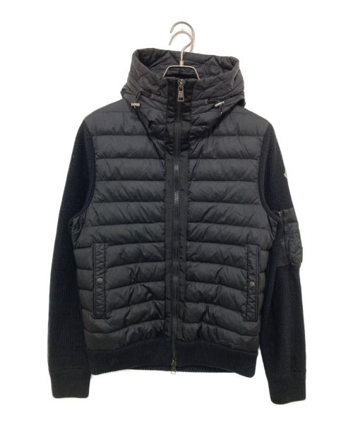 MONCLER（モンクレール）MONCLER (モンクレール) 切替ニットジャケット ブラック サイズ:Mの古着・服飾アイテム