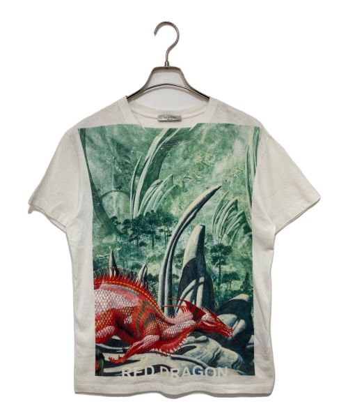 VALENTINO（ヴァレンティノ）VALENTINO (ヴァレンティノ) Dragons Garden プリントTシャツ ホワイト サイズ:Sの古着・服飾アイテム