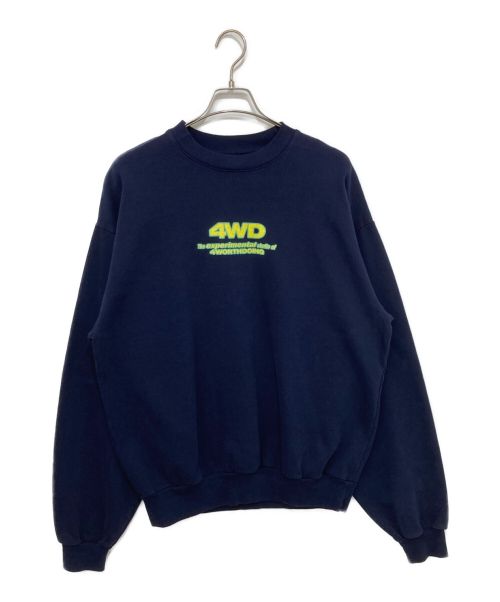 4WD 4WORTHDOING（4ダブリューディー）4WD 4WORTHDOING (4ダブリューディー) スウェット ネイビー サイズ:Lの古着・服飾アイテム