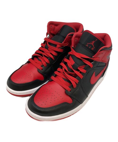 NIKE（ナイキ）NIKE (ナイキ) Air Jordan 1 Mid Bred Toe ブラック×レッド サイズ: 26.5cmの古着・服飾アイテム