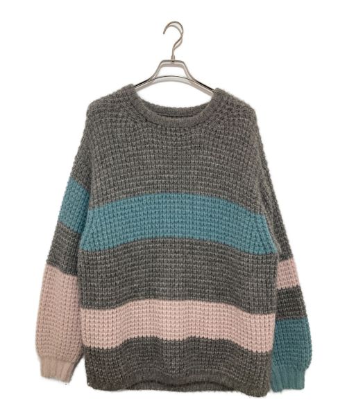 flagstuff（フラグスタフ）flagstuff (フラグスタフ) MULTI STRIPE SWEATER マルチカラー サイズ:XLの古着・服飾アイテム