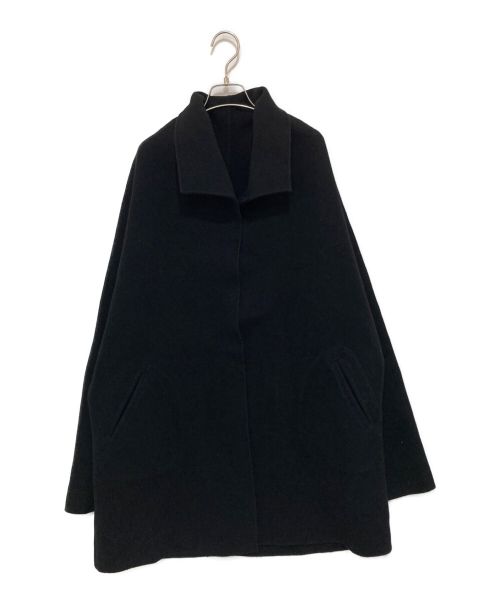 YOHJI YAMAMOTO（ヨウジヤマモト）YOHJI YAMAMOTO (ヨウジヤマモト) ドルマンメルトンコート ブラック サイズ:3の古着・服飾アイテム