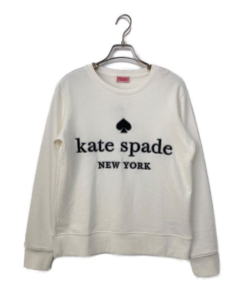 Kate Spade（ケイトスペード）Kate Spade (ケイトスペード) スペードワッペンスウェット ホワイト サイズ:XSの古着・服飾アイテム