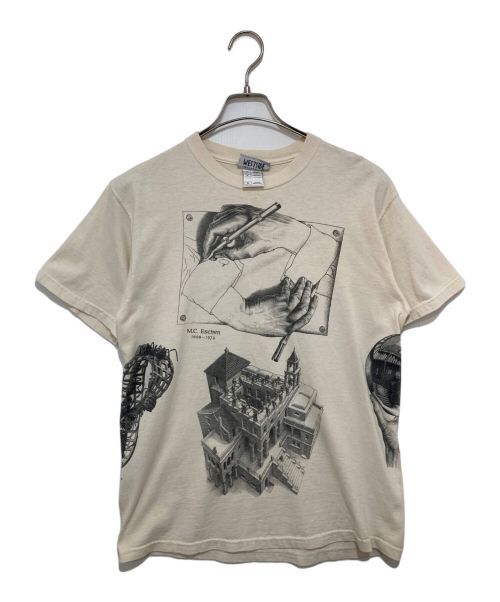 USED（ユーズド）USED (ユーズド) だまし絵プリントTEE ホワイト サイズ:Mの古着・服飾アイテム