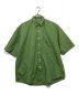 AURALEE（オーラリー）の古着「WASHED FINX TWILL BIG HALF SLEEVED SHIRT」｜グリーン