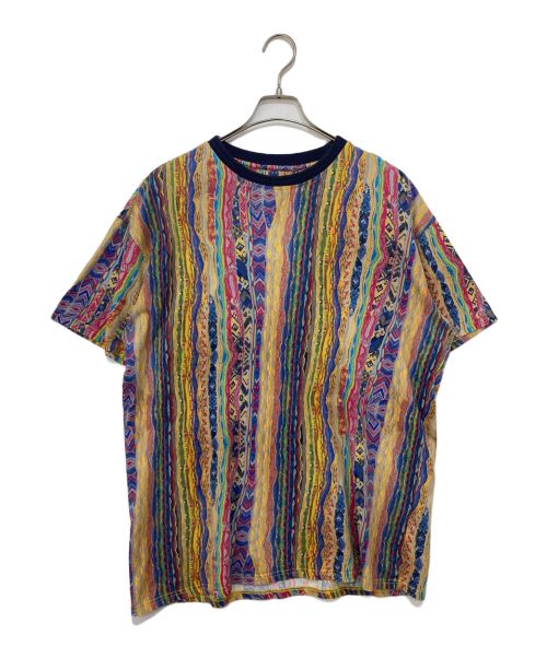 Coogi（クージー）Coogi (クージー) ストライプクルーネックTシャツ イエロー サイズ:2XLの古着・服飾アイテム