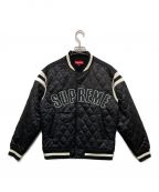 SUPREMEシュプリーム）の古着「Quilted Satin Varsity jacket」｜ブラック