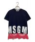 MSGM（エムエスジーエム）の古着「フリルデザインロゴTEE」｜ネイビー