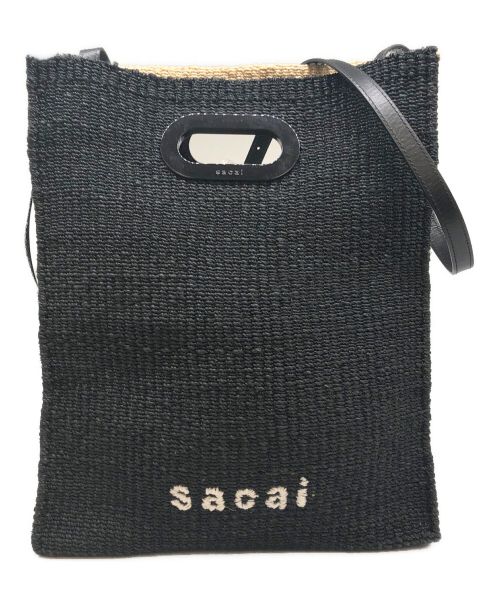 sacai（サカイ）sacai (サカイ) Abaka Shopper Bag ブラック×ホワイトの古着・服飾アイテム