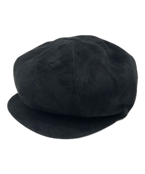 kijima takayuki（キジマタカユキ）KIJIMA TAKAYUKI (キジマタカユキ) GOAT SUEDE CASQUETTE ブラック 未使用品の古着・服飾アイテム