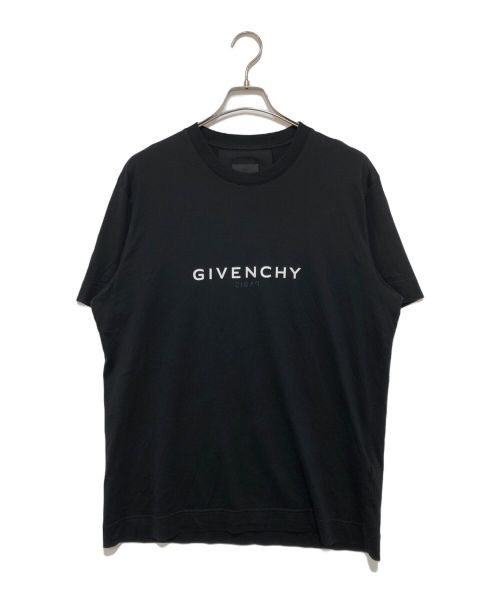 GIVENCHY（ジバンシィ）GIVENCHY (ジバンシィ) ロゴ リバース スリムTシャツ ブラック サイズ:XLの古着・服飾アイテム