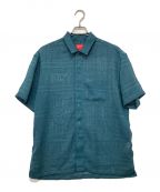 SUPREMEシュプリーム）の古着「Mesh Stripe S/S Shirt」｜グリーン