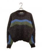 NKNITンニット）の古着「wave pattern mohair KNIT」｜ブラウン