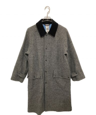 【中古・古着通販】Traditional Weatherwear (トラディショナルウェザーウェア) BARGATE ヘリンボーウールコート グレー  サイズ:34｜ブランド・古着通販 トレファク公式【TREFAC FASHION】スマホサイト