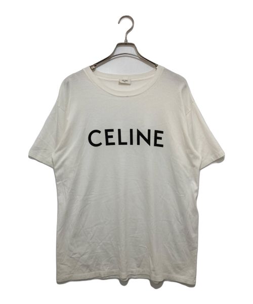 CELINE（セリーヌ）CELINE (セリーヌ) ロゴルーズTシャツ ホワイト サイズ:Mの古着・服飾アイテム