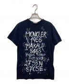 MONCLERモンクレール）の古着「ロゴペイントTシャツ」｜ネイビー