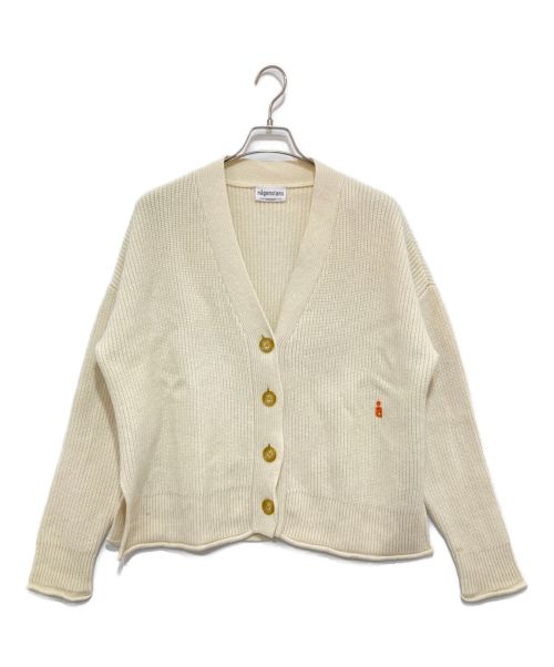 nagonstans（ナゴンスタンス）nagonstans (ナゴンスタンス) box v-neck cardigan ホワイト サイズ:Mの古着・服飾アイテム